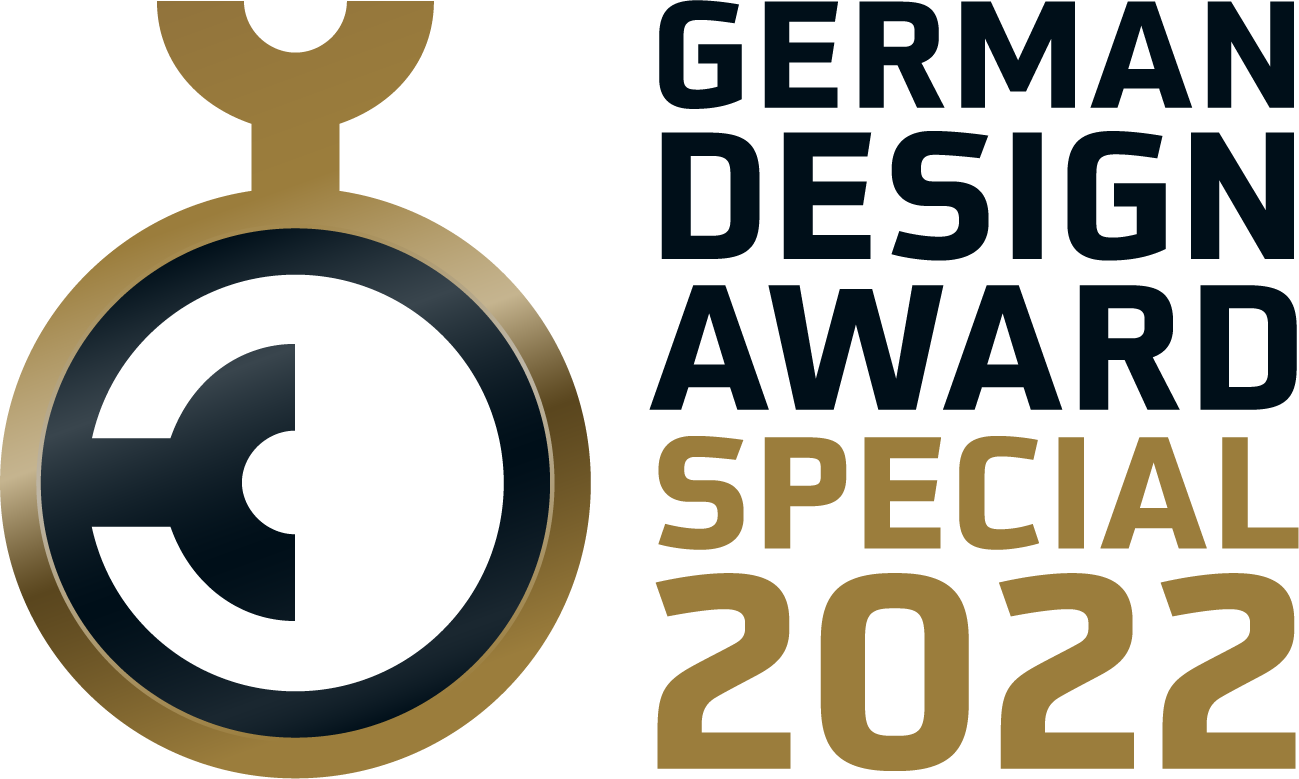 German Design Award Special 2022 logo for Excellent Product Design, award for outstanding product design