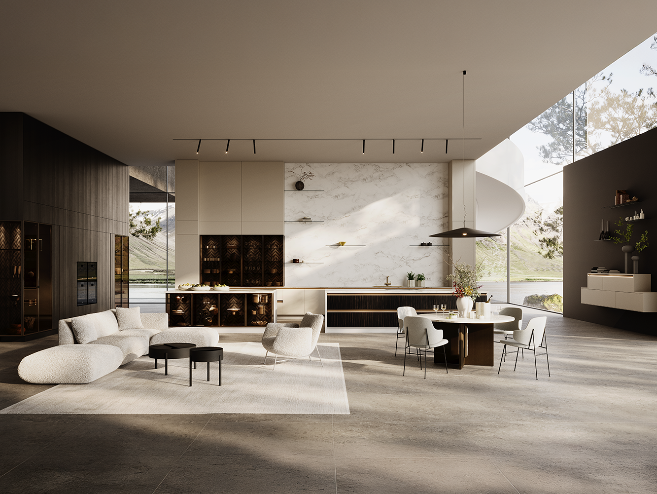 i-luminate moderne, hochwertige Designküche mit innovativer Küchenbeleuchtung für exklusive Wohnideen